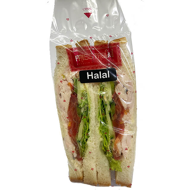 Halal Chicken & Salad Sandwich - Individually Wrapped