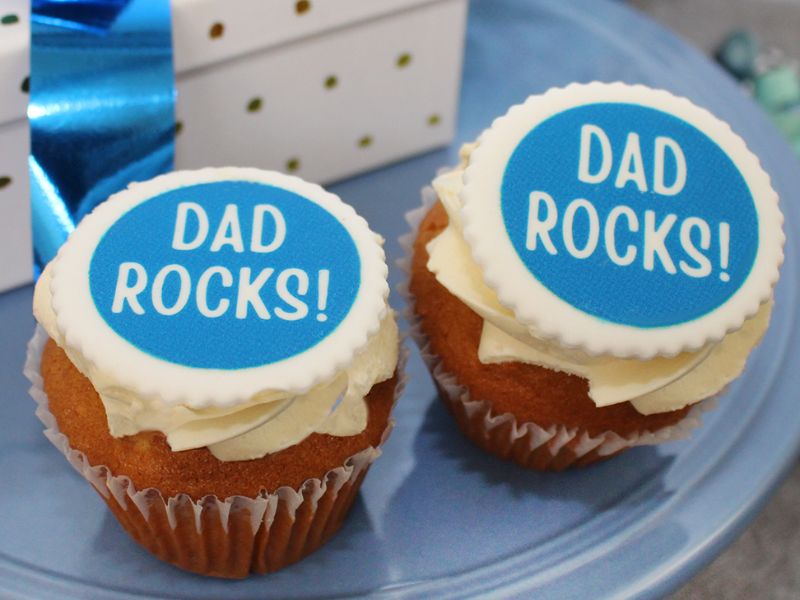 Dad Rocks Cupcakes  Fathers Day Cake Miss Maud