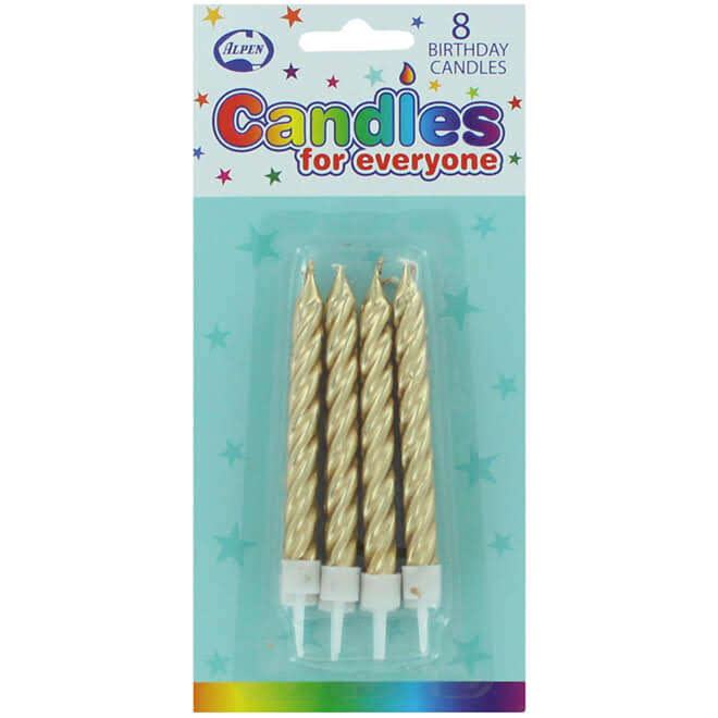 Candles - Gold 8 pack