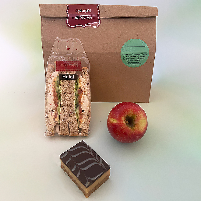 Halal Chicken & Salad Sandwich Lunch Bag
