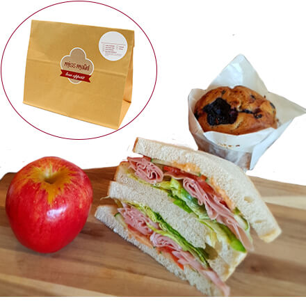 Ham & Salad Sandwich Lunch Bag