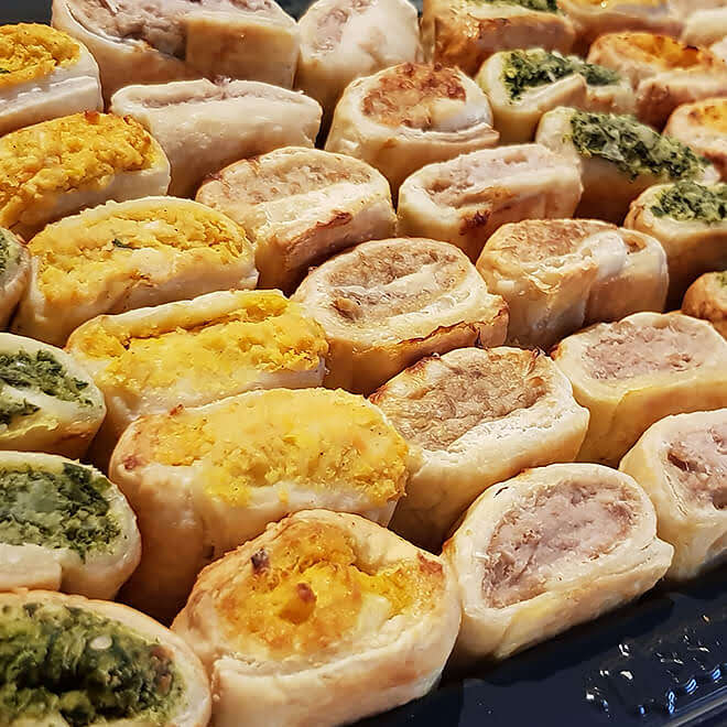 Assorted Party Savoury Rolls