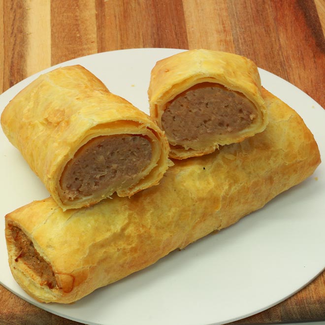 Beef Sausage Roll - Box 33 Unbaked Frozen