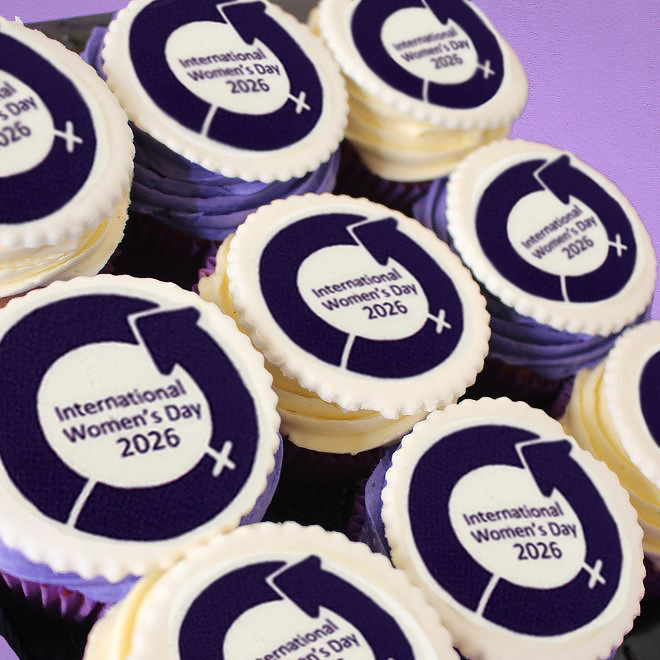IWD Logo Cupcake Small Platter