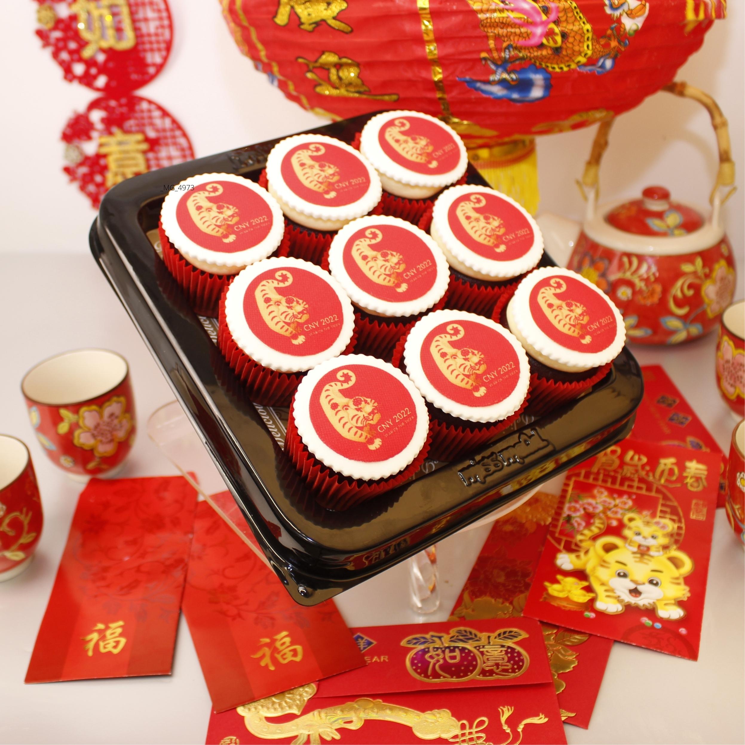 Chinese New Year Cupcake Platter Small