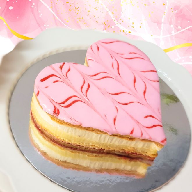 Vanilla Slice Heart - Mothers Day