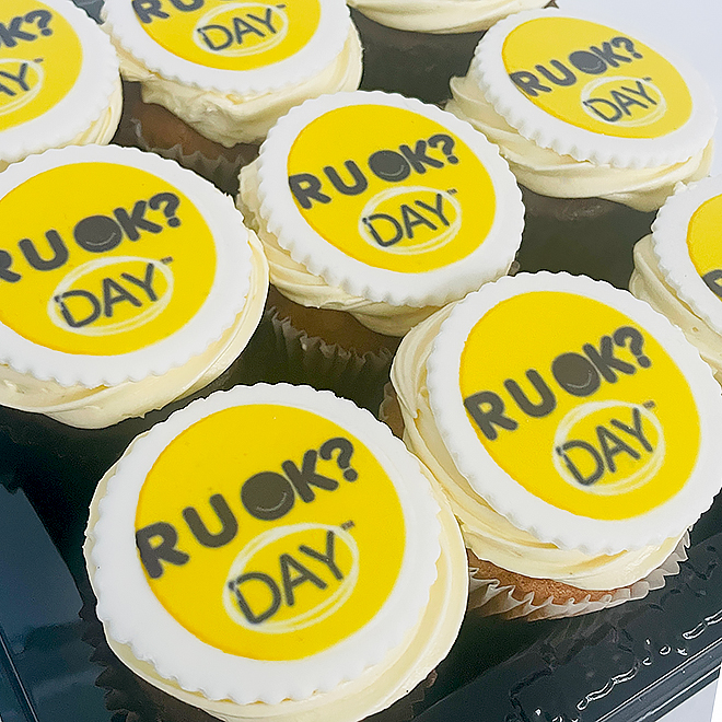 R U OK Cupcake Small Platter