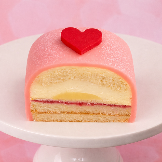 Pink Princess Cake Slice - Valentines Day